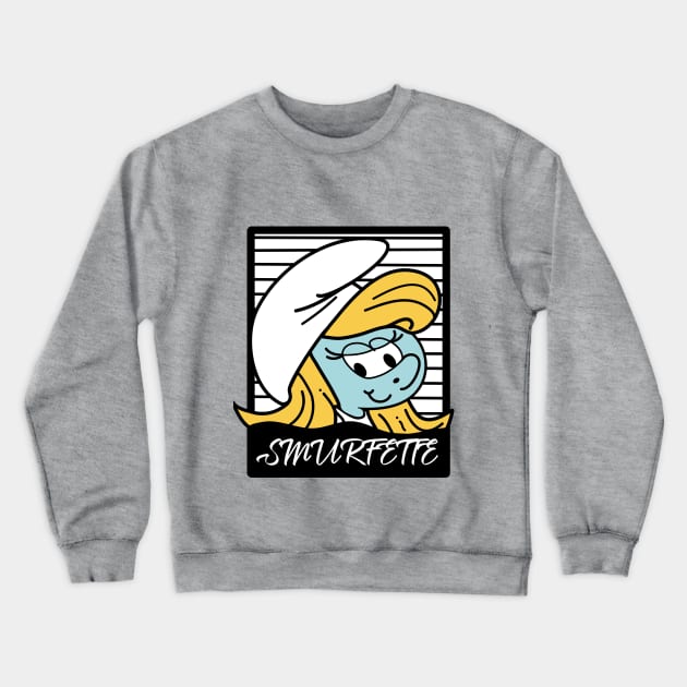 Blue Smurfette inspired picture Crewneck Sweatshirt by Arch4Design